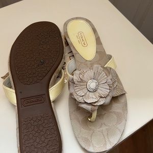 Coach logo print sandal